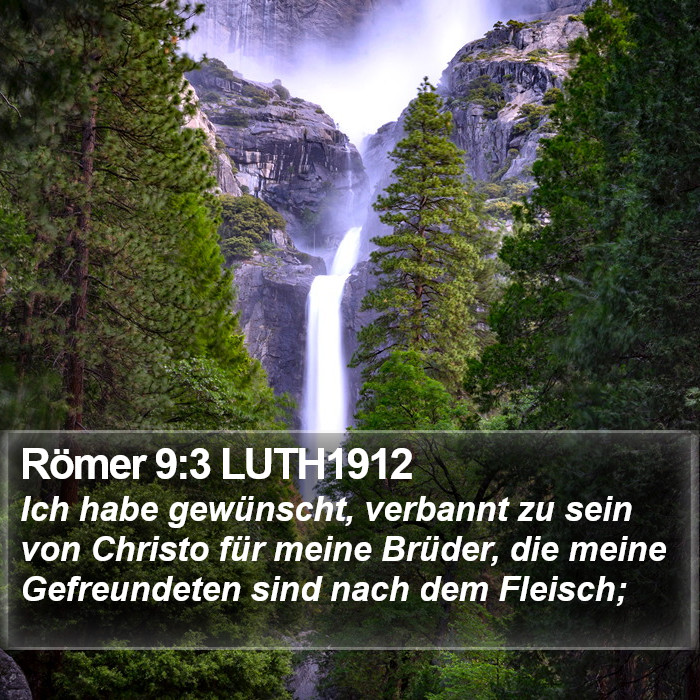 Römer 9:3 LUTH1912 Bible Study