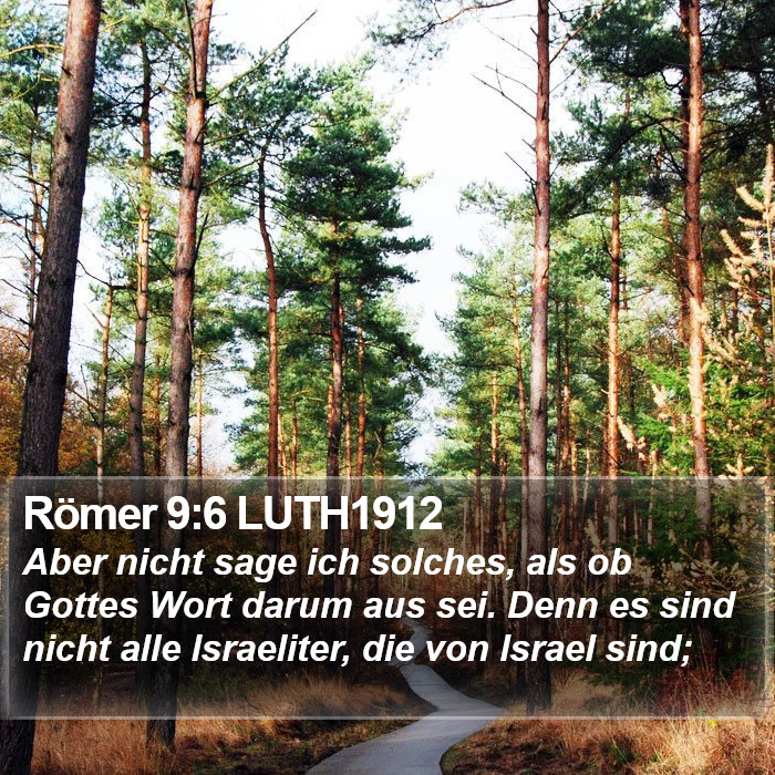 Römer 9:6 LUTH1912 Bible Study