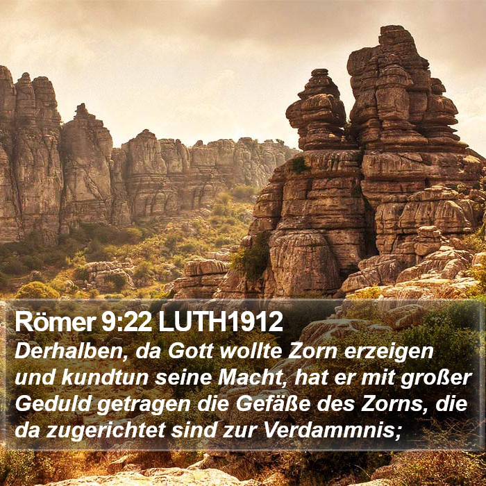 Römer 9:22 LUTH1912 Bible Study