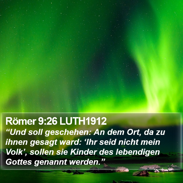 Römer 9:26 LUTH1912 Bible Study