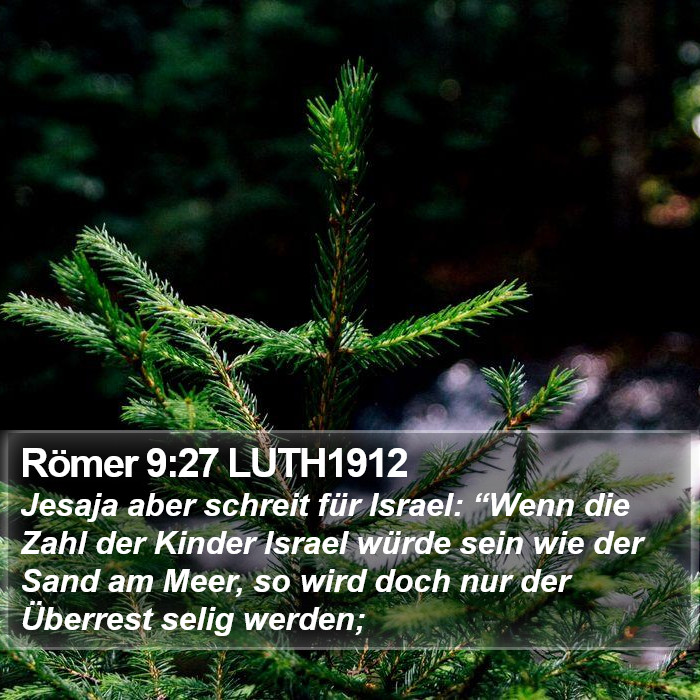 Römer 9:27 LUTH1912 Bible Study