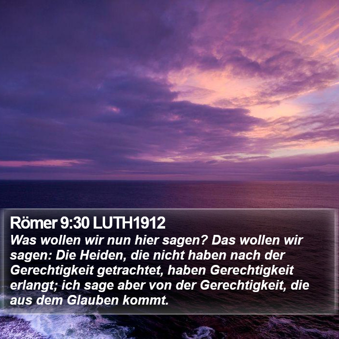 Römer 9:30 LUTH1912 Bible Study