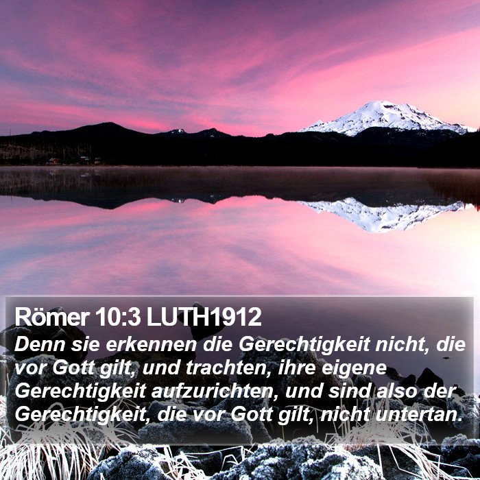 Römer 10:3 LUTH1912 Bible Study