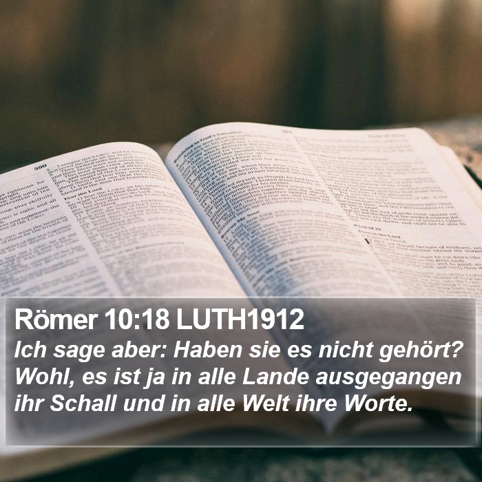 Römer 10:18 LUTH1912 Bible Study