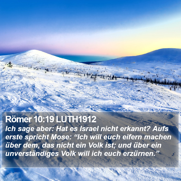 Römer 10:19 LUTH1912 Bible Study