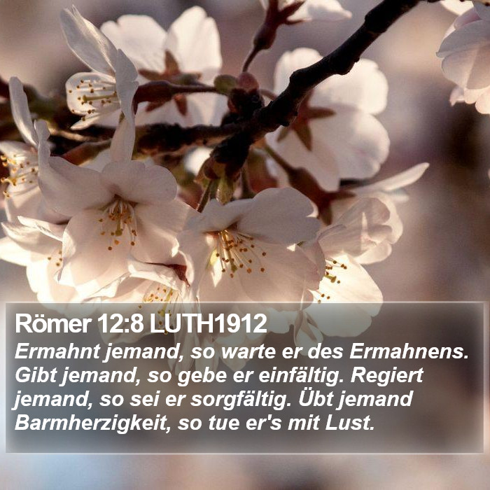 Römer 12:8 LUTH1912 Bible Study