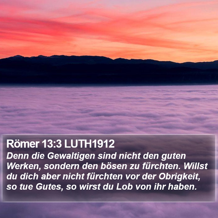 Römer 13:3 LUTH1912 Bible Study