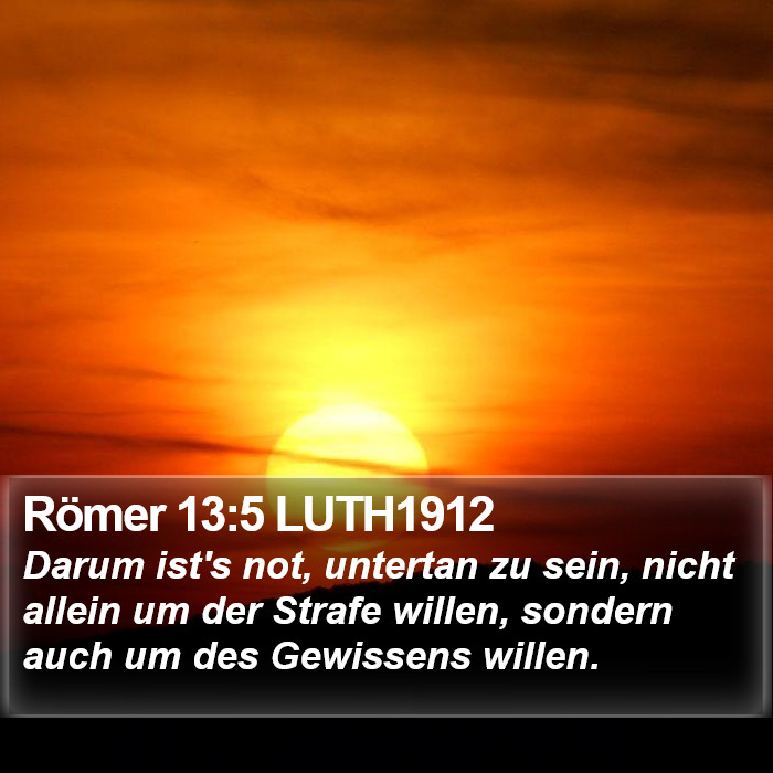 Römer 13:5 LUTH1912 Bible Study