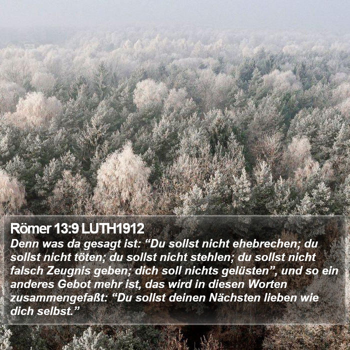 Römer 13:9 LUTH1912 Bible Study