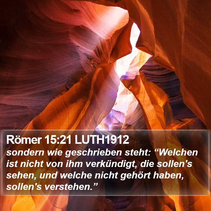 Römer 15:21 LUTH1912 Bible Study