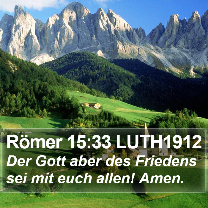 Römer 15:33 LUTH1912 Bible Study