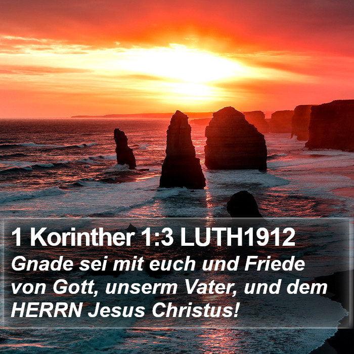 1 Korinther 1:3 LUTH1912 Bible Study