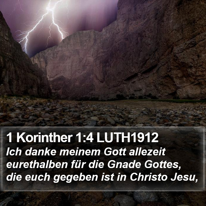 1 Korinther 1:4 LUTH1912 Bible Study