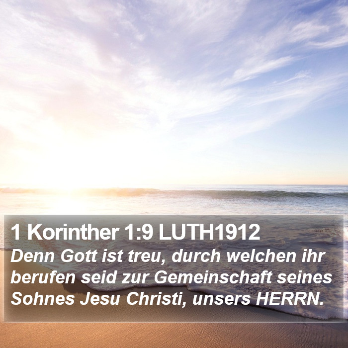 1 Korinther 1:9 LUTH1912 Bible Study