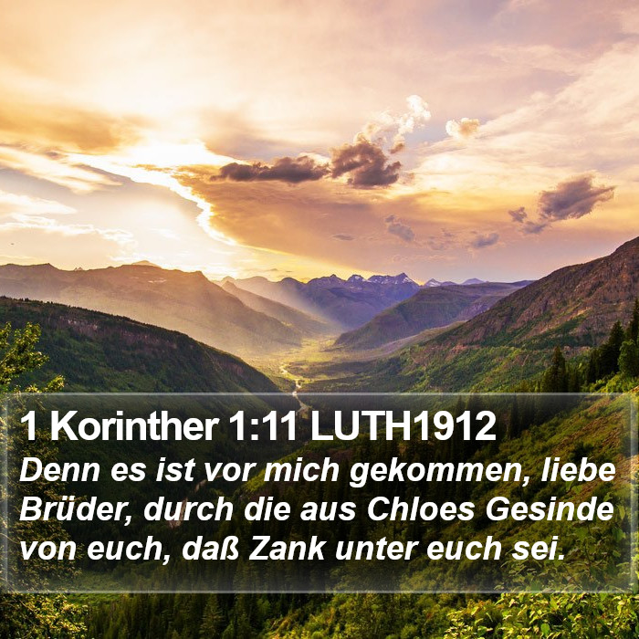 1 Korinther 1:11 LUTH1912 Bible Study