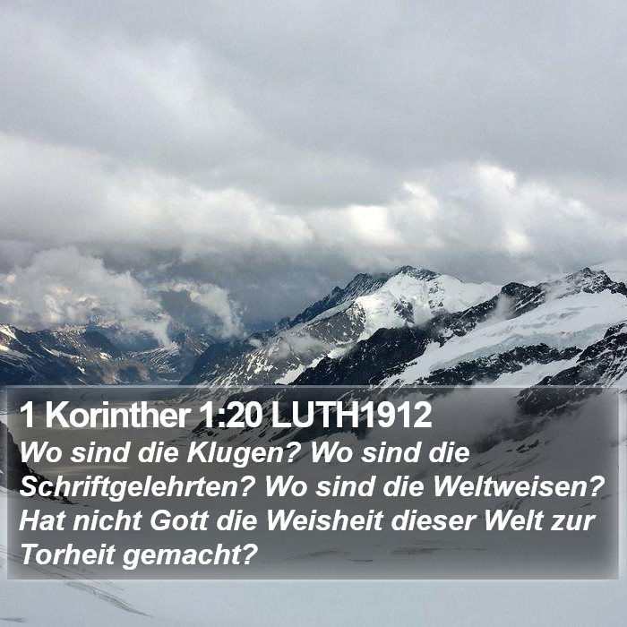 1 Korinther 1:20 LUTH1912 Bible Study