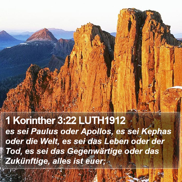1 Korinther 3:22 LUTH1912 Bible Study