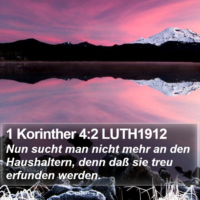 1 Korinther 4:2 LUTH1912 Bible Study