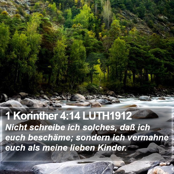 1 Korinther 4:14 LUTH1912 Bible Study