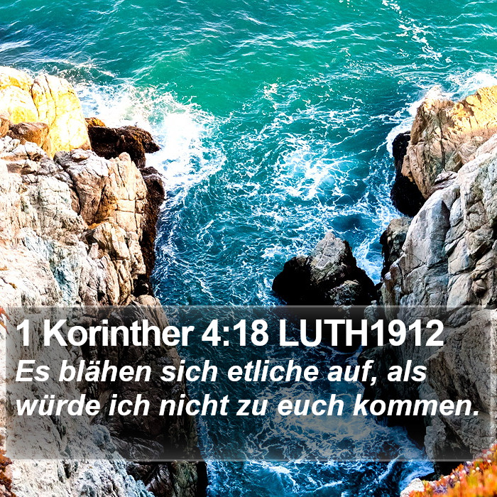 1 Korinther 4:18 LUTH1912 Bible Study