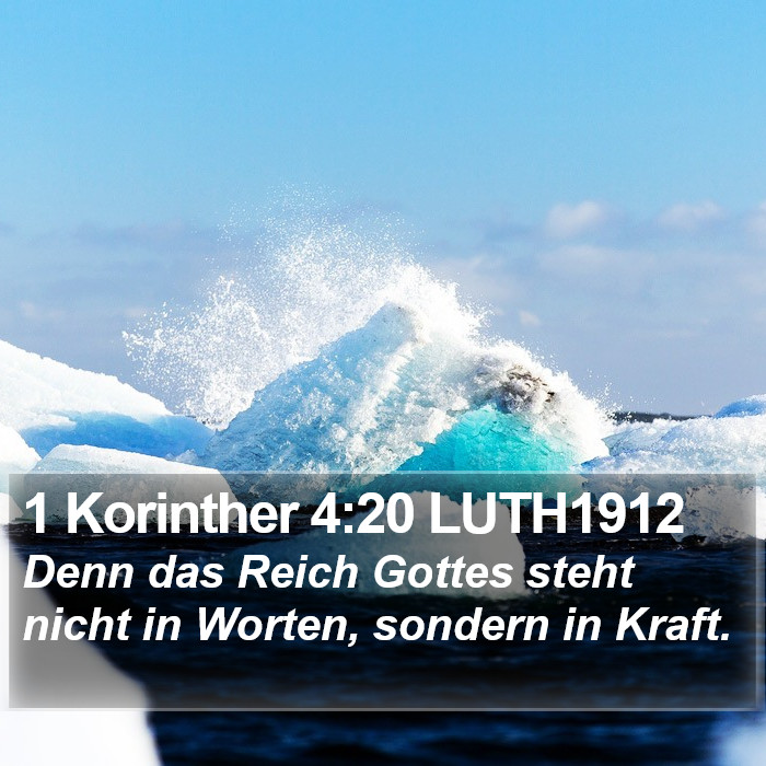 1 Korinther 4:20 LUTH1912 Bible Study
