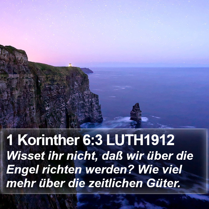 1 Korinther 6:3 LUTH1912 Bible Study
