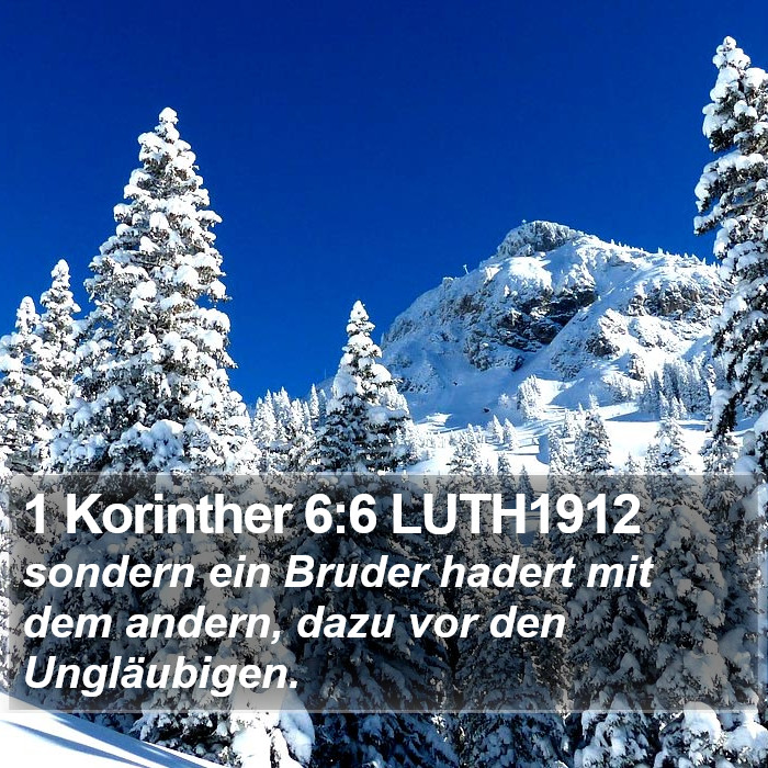 1 Korinther 6:6 LUTH1912 Bible Study
