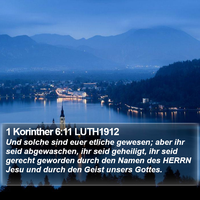 1 Korinther 6:11 LUTH1912 Bible Study