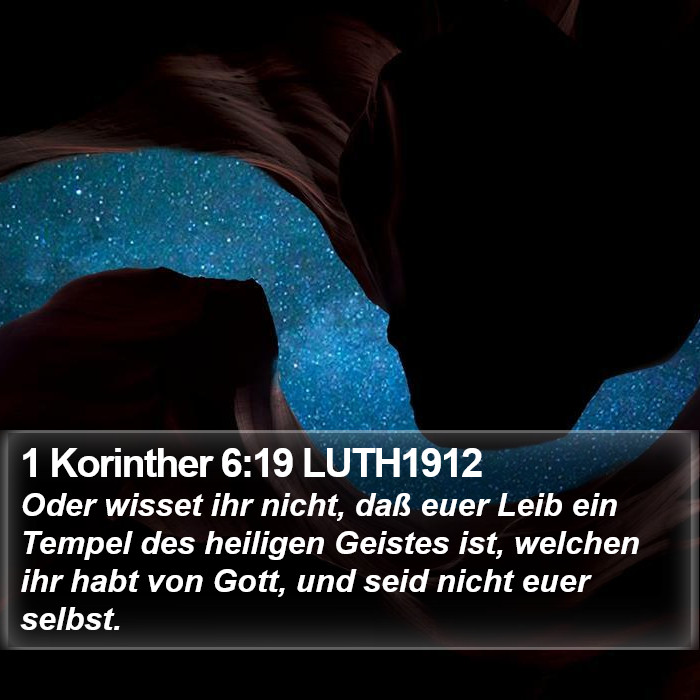 1 Korinther 6:19 LUTH1912 Bible Study
