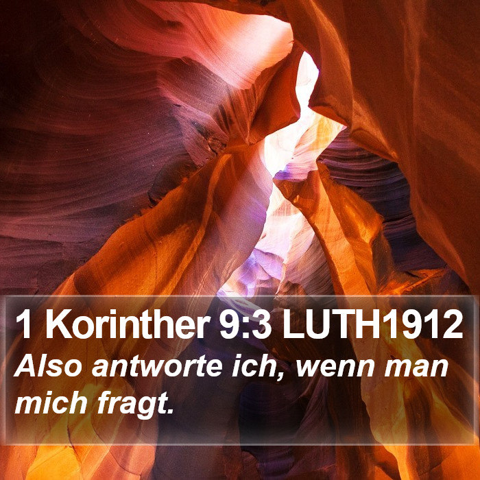 1 Korinther 9:3 LUTH1912 Bible Study