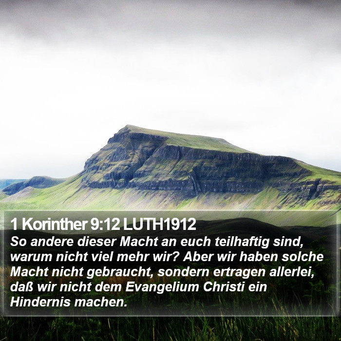 1 Korinther 9:12 LUTH1912 Bible Study