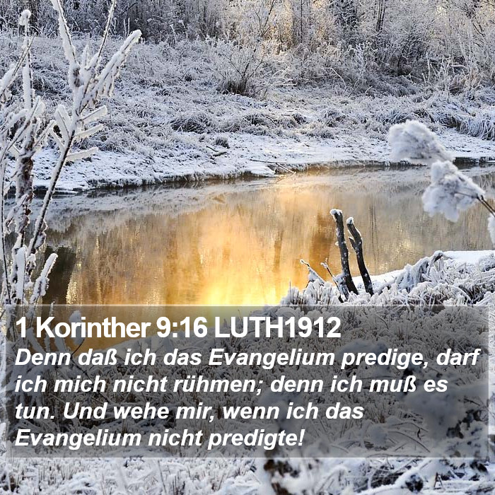 1 Korinther 9:16 LUTH1912 Bible Study
