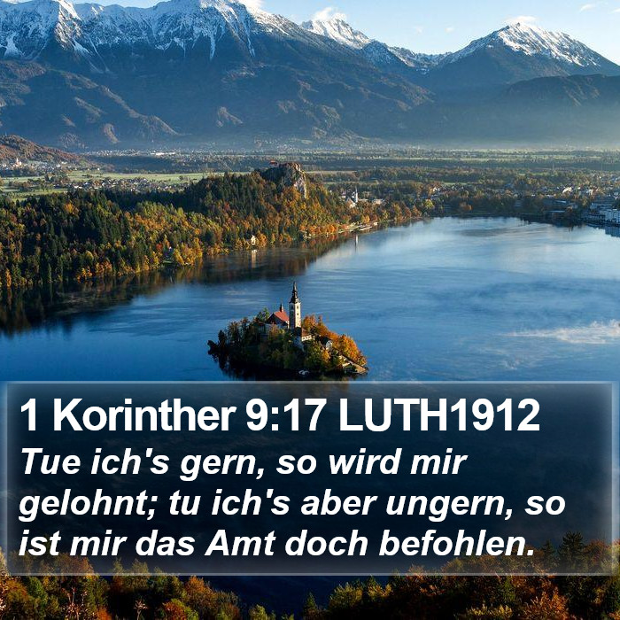 1 Korinther 9:17 LUTH1912 Bible Study