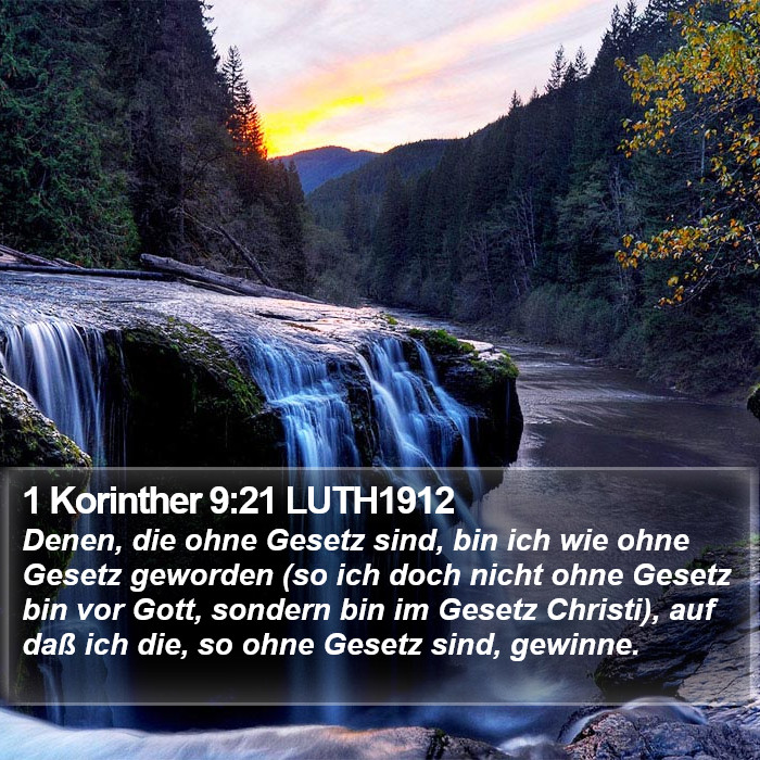 1 Korinther 9:21 LUTH1912 Bible Study