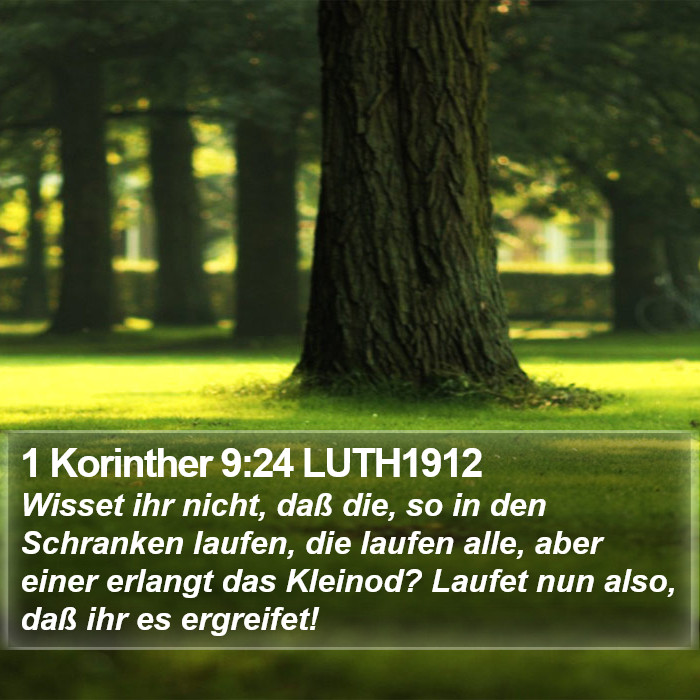 1 Korinther 9:24 LUTH1912 Bible Study