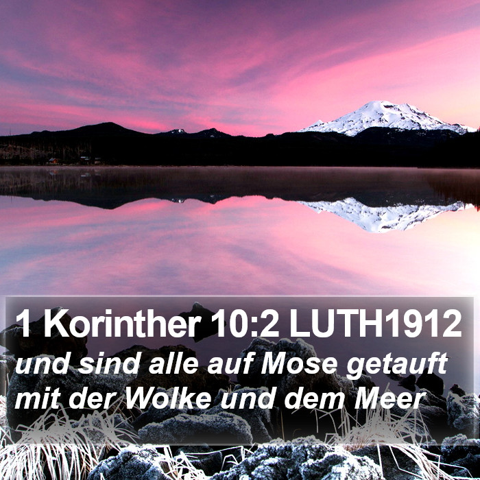 1 Korinther 10:2 LUTH1912 Bible Study
