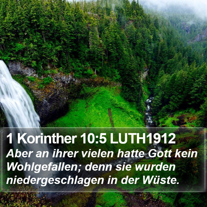 1 Korinther 10:5 LUTH1912 Bible Study