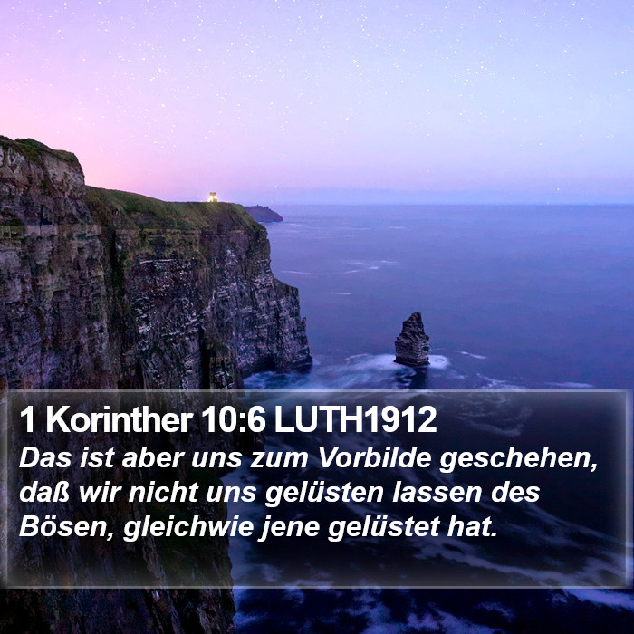 1 Korinther 10:6 LUTH1912 Bible Study