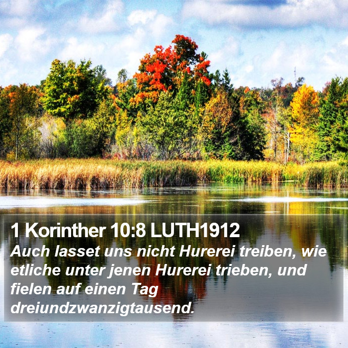 1 Korinther 10:8 LUTH1912 Bible Study