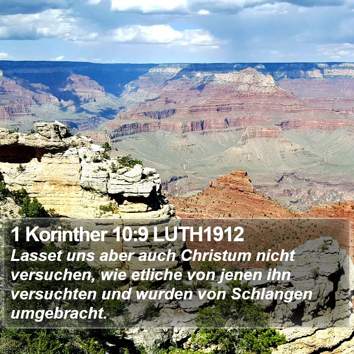 1 Korinther 10:9 LUTH1912 Bible Study