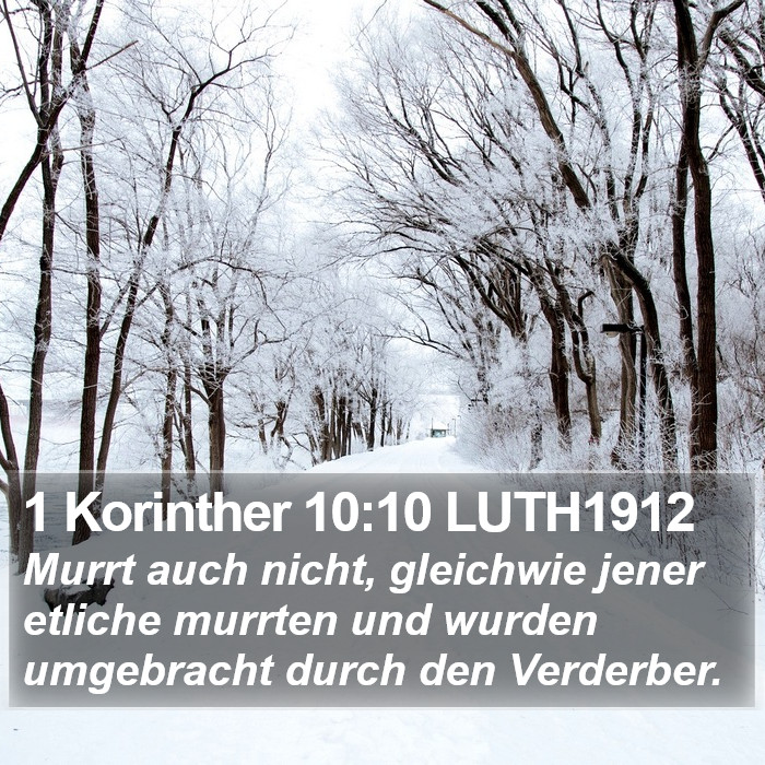 1 Korinther 10:10 LUTH1912 Bible Study