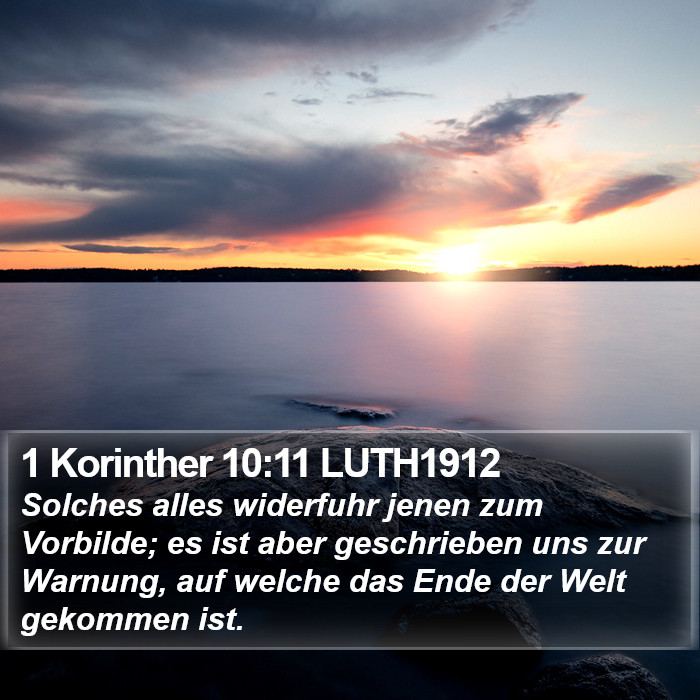 1 Korinther 10:11 LUTH1912 Bible Study