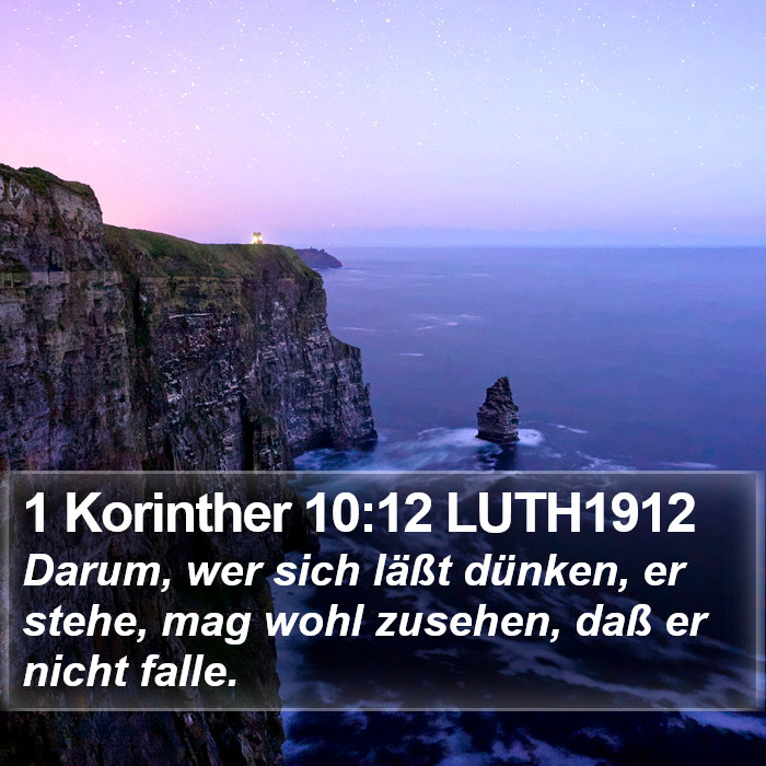1 Korinther 10:12 LUTH1912 Bible Study
