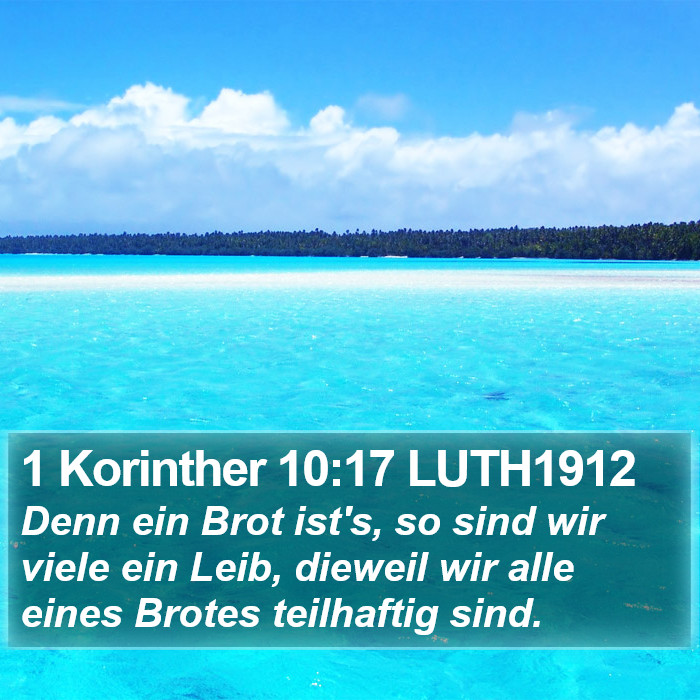 1 Korinther 10:17 LUTH1912 Bible Study