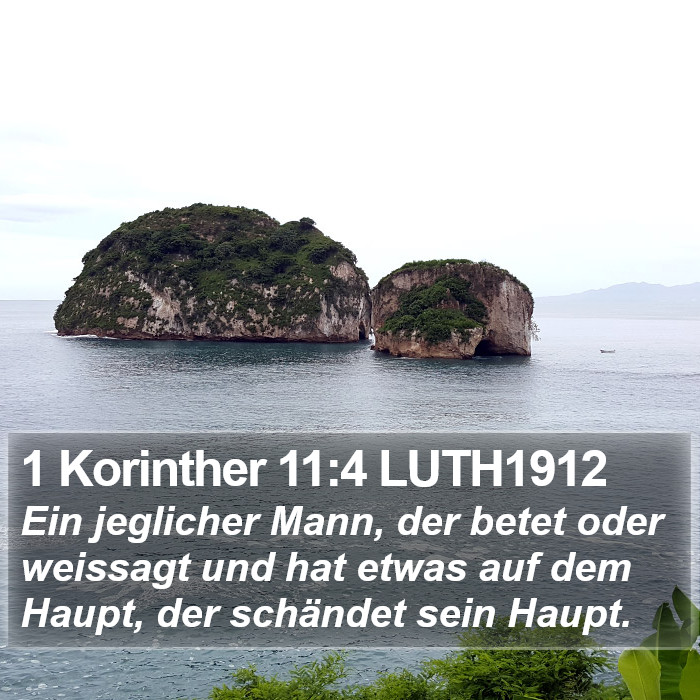 1 Korinther 11:4 LUTH1912 Bible Study