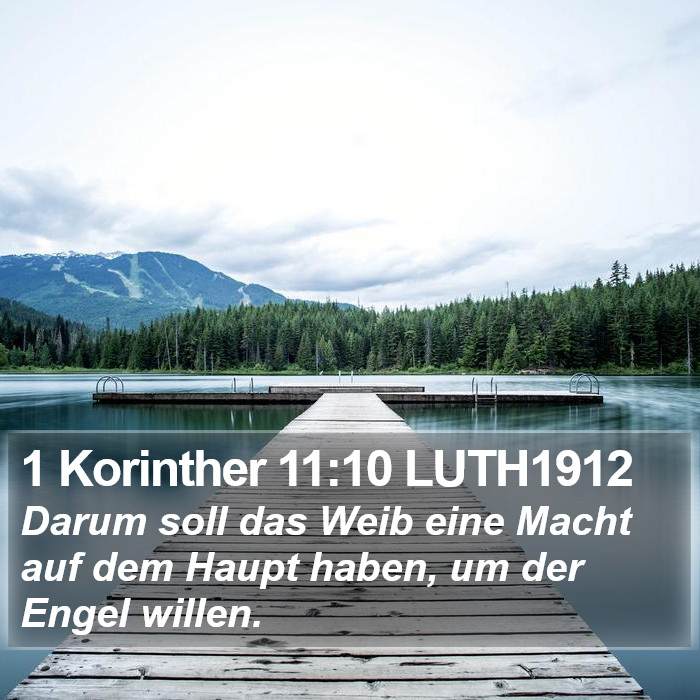 1 Korinther 11:10 LUTH1912 Bible Study