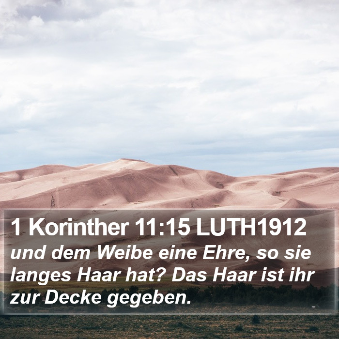 1 Korinther 11:15 LUTH1912 Bible Study