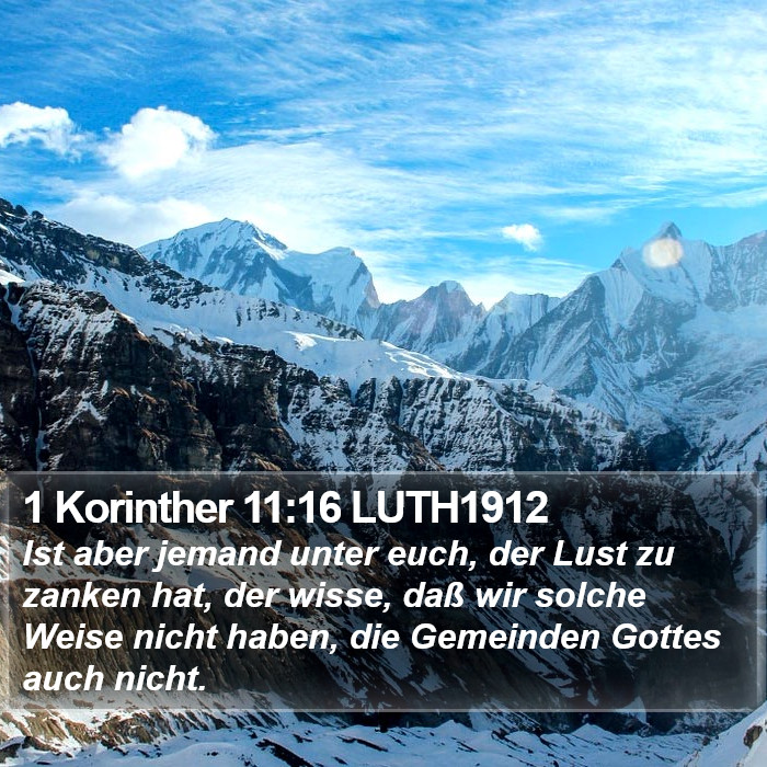 1 Korinther 11:16 LUTH1912 Bible Study