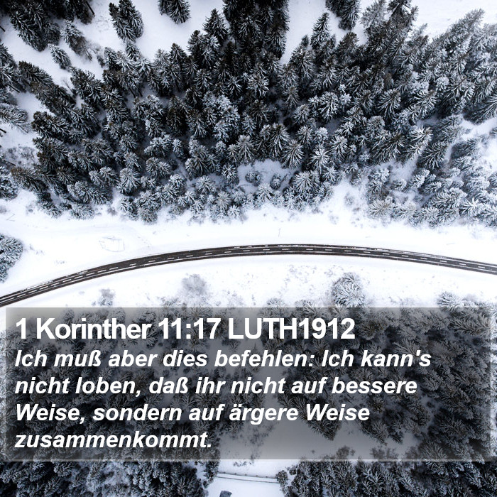 1 Korinther 11:17 LUTH1912 Bible Study