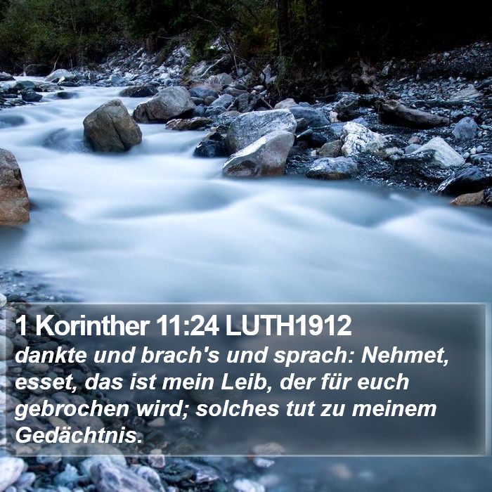 1 Korinther 11:24 LUTH1912 Bible Study
